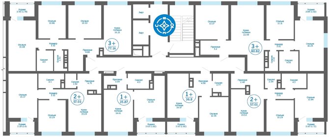 44,9 м², 2-комнатная квартира 4 900 000 ₽ - изображение 54