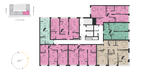99,2 м², 3-комнатная квартира 13 000 000 ₽ - изображение 58