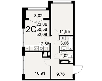 49 м², 2-комнатная квартира 4 499 000 ₽ - изображение 81