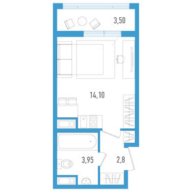 Квартира 22,6 м², студия - изображение 1