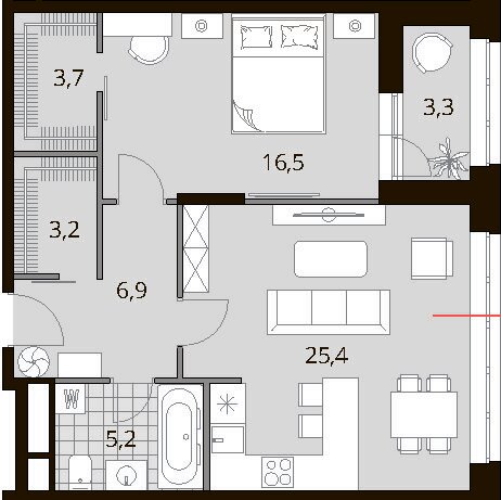 62,6 м², 2-комнатная квартира 24 837 000 ₽ - изображение 25