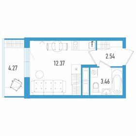 19,8 м², квартира-студия 3 956 000 ₽ - изображение 22
