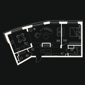 62,5 м², 2-комнатная квартира 15 920 000 ₽ - изображение 17