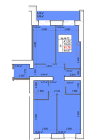 91,3 м², 3-комнатная квартира 11 750 000 ₽ - изображение 41