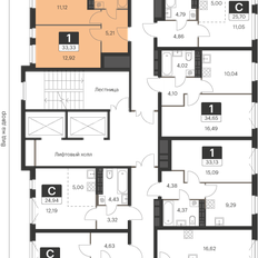 Квартира 33,3 м², 1-комнатная - изображение 2