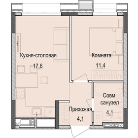 Квартира 37,1 м², 1-комнатная - изображение 1