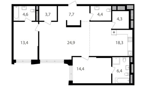 123 м², 3-комнатная квартира 38 000 000 ₽ - изображение 48