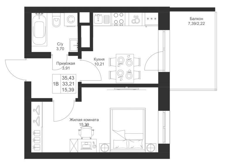 82,7 м², 3-комнатная квартира 10 168 410 ₽ - изображение 1