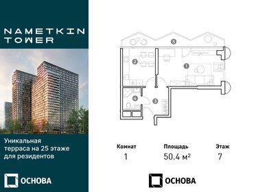 Квартира 50,4 м², 1-комнатные - изображение 1