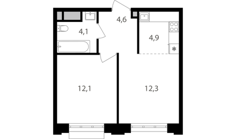 40 м², 2-комнатная квартира 12 900 000 ₽ - изображение 26