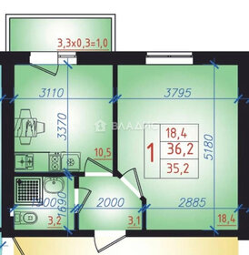 Квартира 35,7 м², 1-комнатная - изображение 1