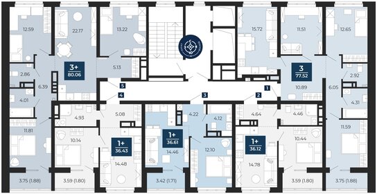 70 м², 3-комнатная квартира 5 950 000 ₽ - изображение 44