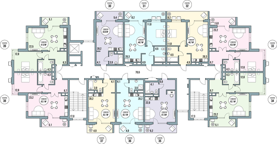 55,6 м², 2-комнатные апартаменты 8 892 000 ₽ - изображение 16