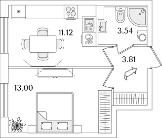 34,2 м², 1-комнатная квартира 7 746 246 ₽ - изображение 70