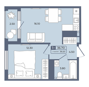 29,3 м², 1-комнатная квартира 5 490 000 ₽ - изображение 81