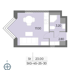 Квартира 23 м², студия - изображение 2