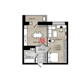 33,2 м², 1-комнатная квартира 3 298 000 ₽ - изображение 89