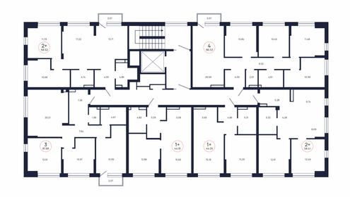 67,4 м², 2-комнатная квартира 7 100 000 ₽ - изображение 116