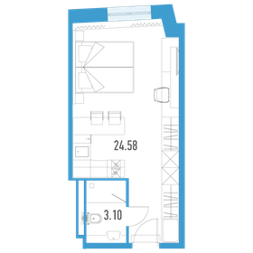 27,5 м², квартира-студия 5 750 000 ₽ - изображение 82