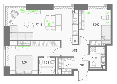 73,7 м², 2-комнатная квартира 29 496 000 ₽ - изображение 6