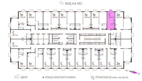 20,4 м², квартира-студия 10 059 954 ₽ - изображение 21