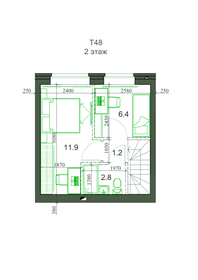 47,1 м², 2-комнатная квартира 3 400 000 ₽ - изображение 72