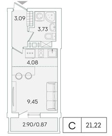 21,2 м², квартира-студия 4 118 982 ₽ - изображение 15