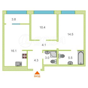 Квартира 58,1 м², 2-комнатная - изображение 1