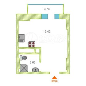 Квартира 23,3 м², студия - изображение 1