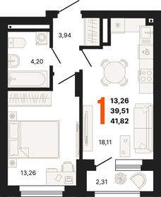 36 м², 1-комнатная квартира 6 650 000 ₽ - изображение 47