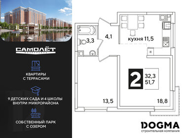 50,3 м², 2-комнатная квартира 8 812 560 ₽ - изображение 39