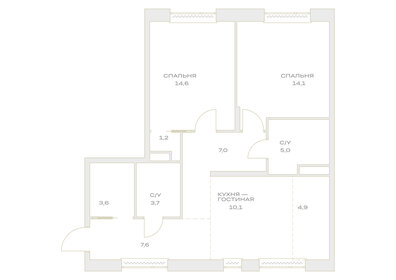 71,4 м², 3-комнатная квартира 14 825 125 ₽ - изображение 86