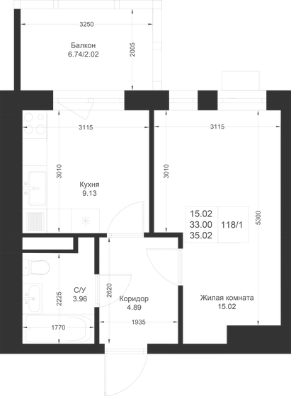 35 м², 1-комнатная квартира 4 650 000 ₽ - изображение 90