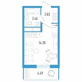 22,8 м², квартира-студия 4 100 000 ₽ - изображение 52