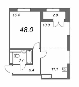 55,3 м², 2-комнатные апартаменты 9 002 698 ₽ - изображение 1