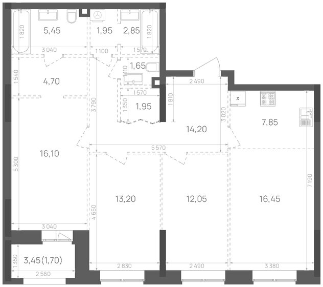 100,1 м², 3-комнатная квартира 20 960 968 ₽ - изображение 1