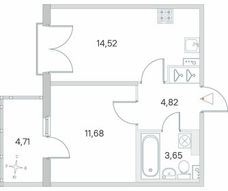 35,3 м², 1-комнатная квартира 7 600 000 ₽ - изображение 6