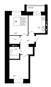 52 м², 2-комнатная квартира 6 656 000 ₽ - изображение 20