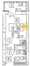 Квартира 17 м², студия - изображение 1