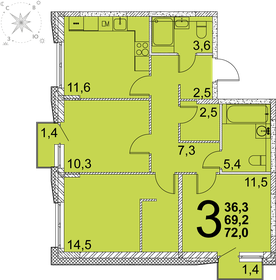 81 м², 3-комнатная квартира 8 200 000 ₽ - изображение 63