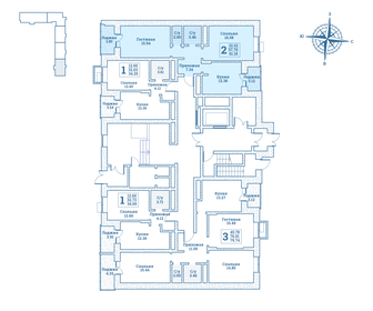 53,2 м², 2-комнатная квартира 5 100 000 ₽ - изображение 63
