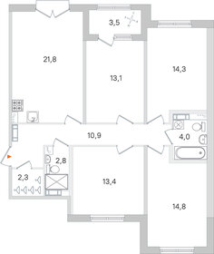 Квартира 99,2 м², 4-комнатная - изображение 1