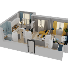 Квартира 55,3 м², 2-комнатная - изображение 2