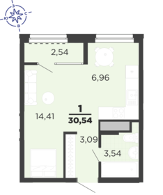 18 м², квартира-студия 2 270 000 ₽ - изображение 116