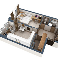 Квартира 44,3 м², 1-комнатная - изображение 4