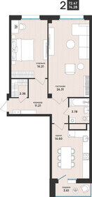 115,7 м², 4-комнатная квартира 16 000 000 ₽ - изображение 76