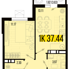 Квартира 37,4 м², 1-комнатная - изображение 4