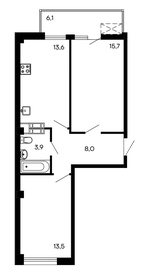 58,7 м², 2-комнатная квартира 8 570 200 ₽ - изображение 15