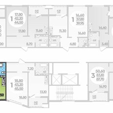 Квартира 43,1 м², 1-комнатная - изображение 1