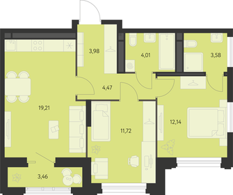 Квартира 60,8 м², 2-комнатная - изображение 1